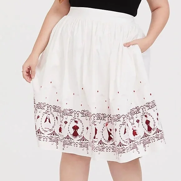 Torrid x Her Universe Mary Poppins Returns Border Print Midi Skirt - Picture 1 of 4
